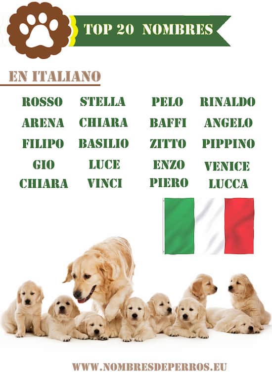 20 principais nomes italianos